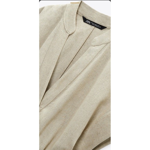 Zara long straight fit linen blend jumpsuit - Picture 6 of 9